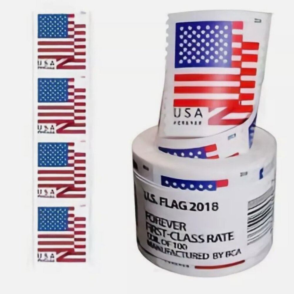 10 Rolls of 100 2018 USPS Forever Stamps Postage - 1000 Total